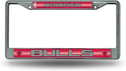 Vista 52 de NBA Bling Chrome License Plate Frame with Glitter Accent