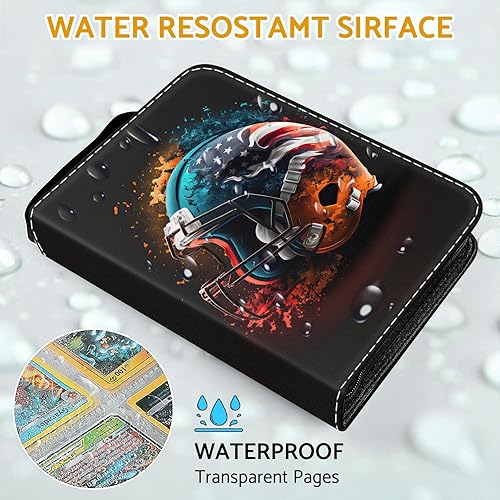 Miniatura 3 de Carpeta de tarjetas de fútbol, libro de 9 bolsillos para 900 tarjetas, 50 carpetas extraíbles, portatarjetas deportivas para almacenamiento de