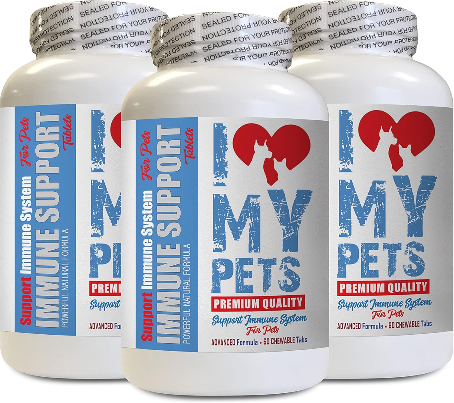 I LOVE MY PETS LLC cat Immune System Boost – PET Immune Support – Dogs and Cats – Booster – Healthy – Selenium for Cats – 180 Treats (3 Bottles)