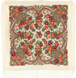 Winter Virgin 100% Woolen scarf Russian Pavlov Posad Shawl wrap kerchief