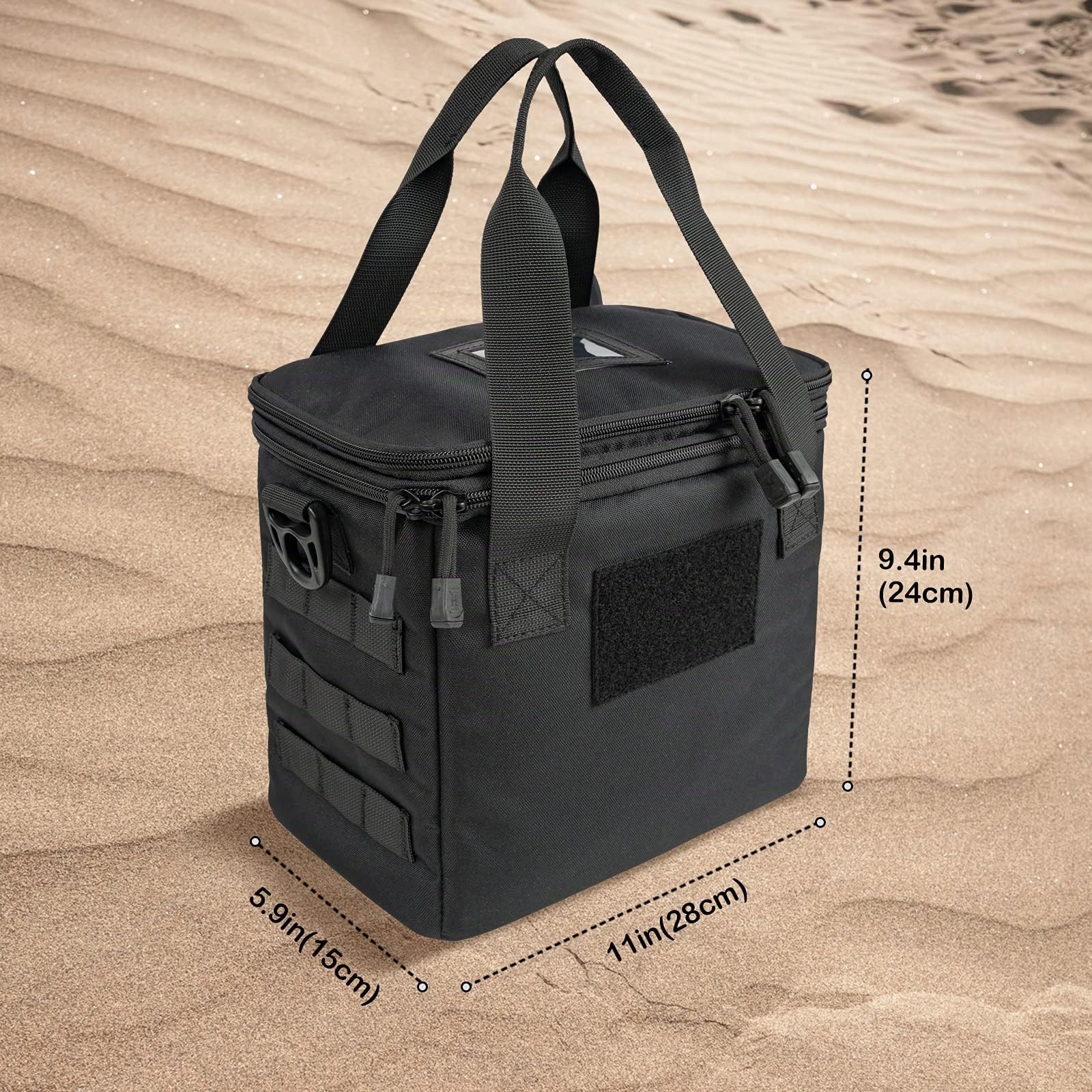 Procase Sac de Tir pour Pistolet, Étui Souple Sacoche Tactique pour la Chasse ou Le Tir, Réglable pour Rangement de Chargeurs et d'autres Outils-Noir