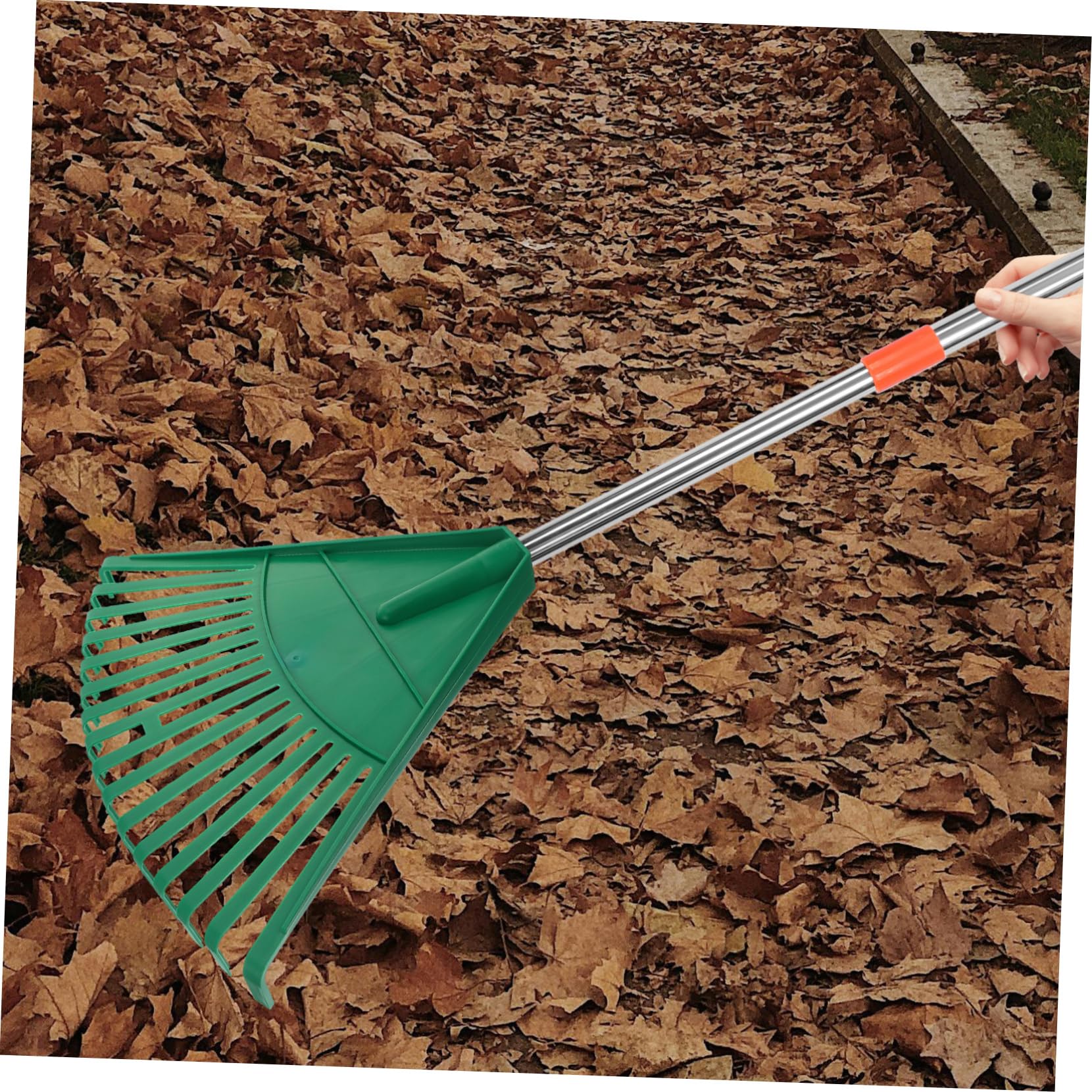 Kisangel 3 Piezas Rastrillo De Jardinería Rastrillos para Jardineria Herramientas Manuales De Jardinería Rastrillo De Agujas De Pino Rastrillo De Jardín De Servicio Pesado Green El Plastico