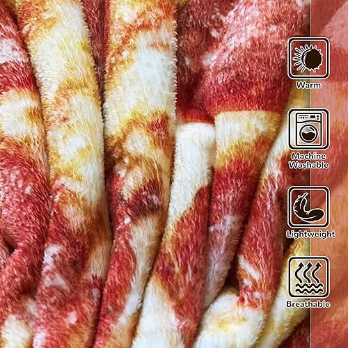Miniatura 6 de Manta de pizza Kdis para adultos, tamaño doble cara, divertida y realista, manta personalizada, regalo novedoso para todos, franela suave de 300