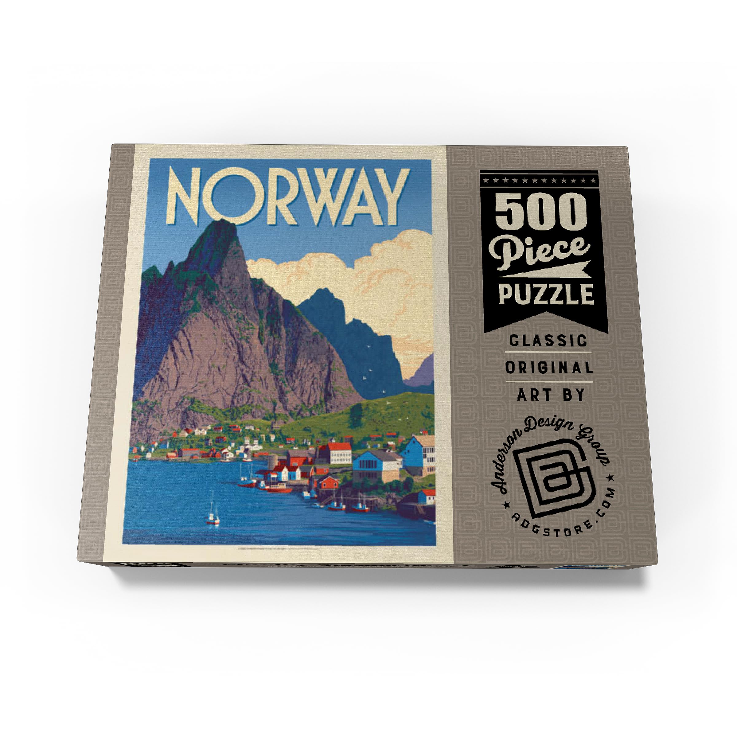 Amazon.com: MyPuzzle Norway: The Land of Fjords, Vintage Poster