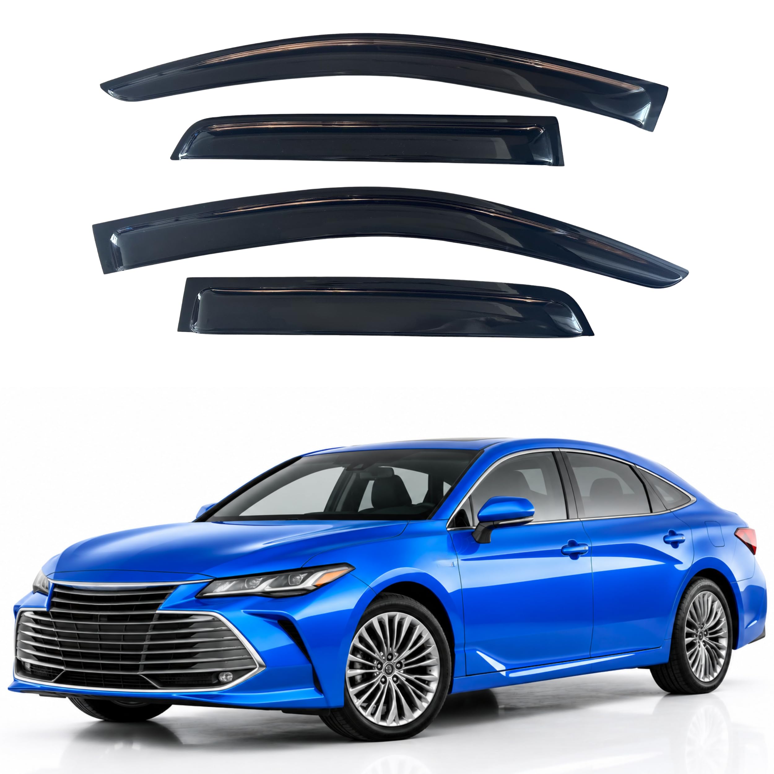 IG Window Visors Fit for 2019-2022 Toyota Avalon, Out-Channel Rain Guards Vent Wind Deflectors 4PC, Car Accessories for 19-22 Avalon