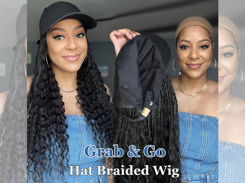 Amazon.com : JZhair Baseball Cap Hat Wig Boho Box Braids Bohemian