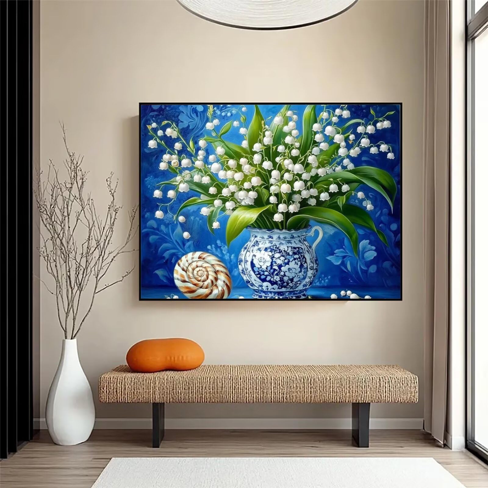 Diamentowe malowanie konwalia malowanie diamentami dorośli 70 x 90 cm qw1