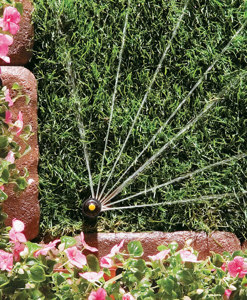 Rain Bird 18RNQ Mini Rotary Spray Nozzle, 90° Quarter Circle Pattern, Adjustable 13' - 18' Spray Distance
