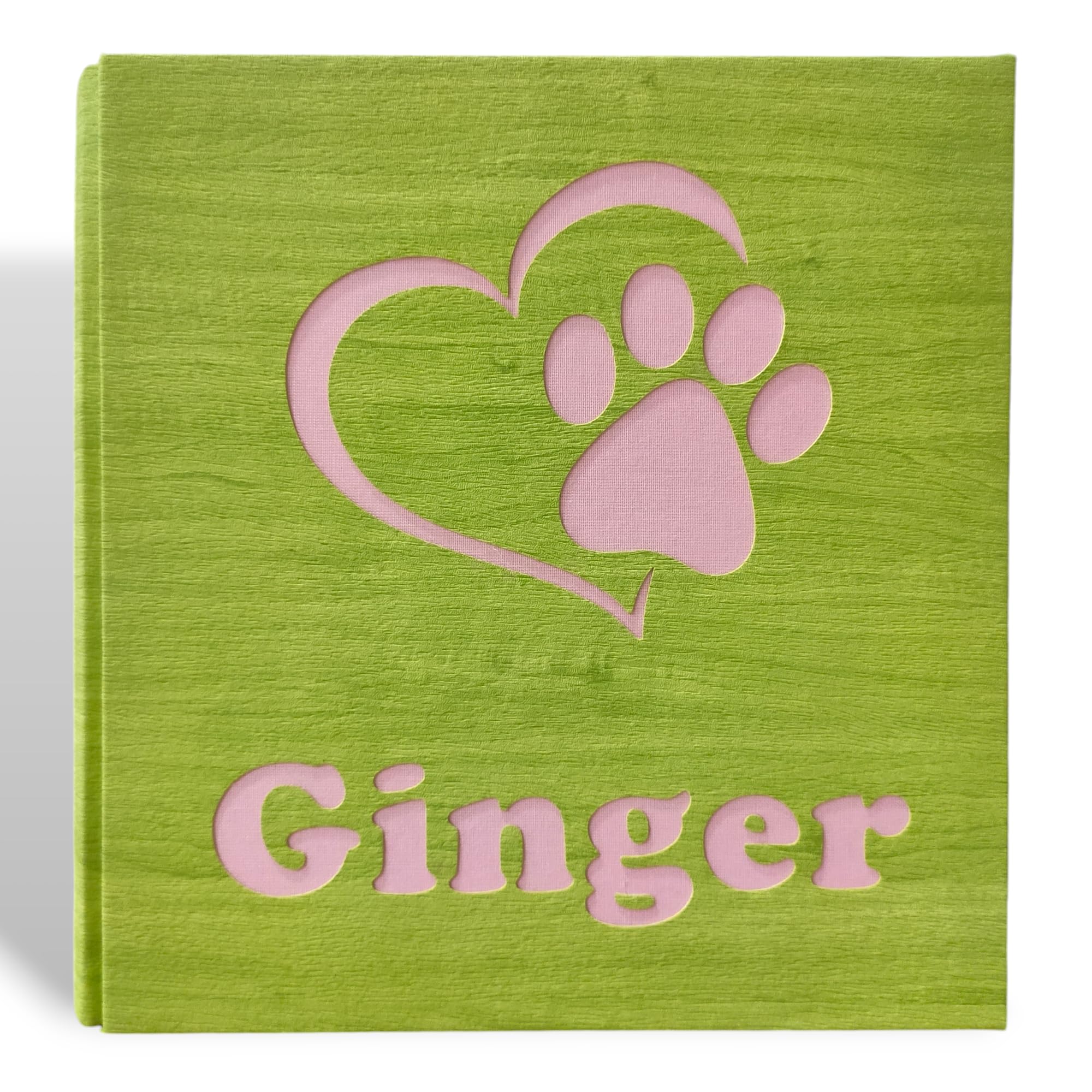 Album fotografico artigianale per il tuo cucciolo cane gatto coniglio personalizzabile con nome intagliato in ecopelle e tela regalo cucciolo fido 2026 made in italy legnoegrafite