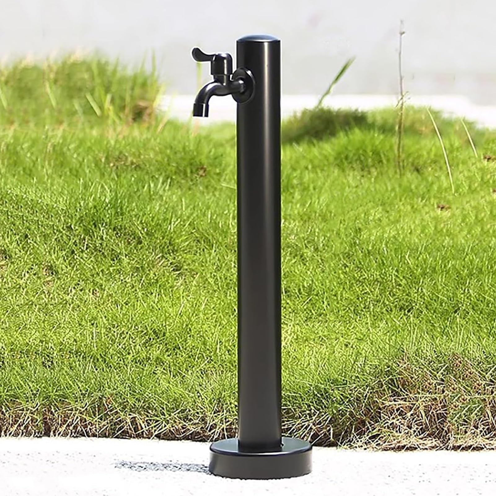 BHGFYXBS Outdoor Freestanding Garden Water Column - Cylindrical Hose Stand For Villa, Courtyard & Garden - Easy Installation - Stylish Black Design,Black a-95CM/37.4IN