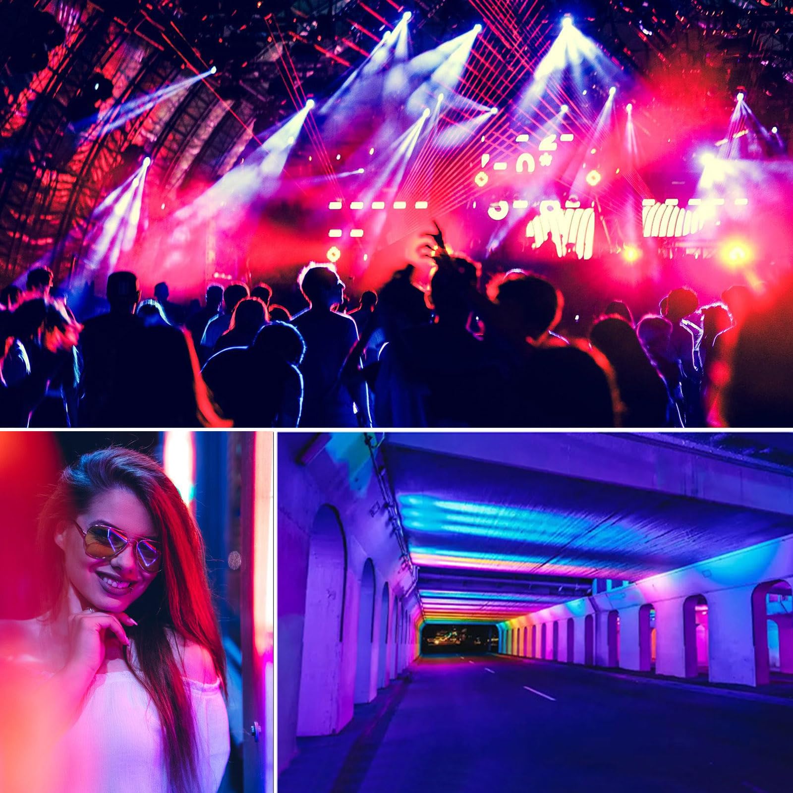 BORDEAG Lampada Di Luce Nera, 36 W LED UV, Barra LED UV A 395 Nm Per Feste A Luce Nera Per Fluo Decorare Bar Halloween Festa Glow Pittura Fluorescente