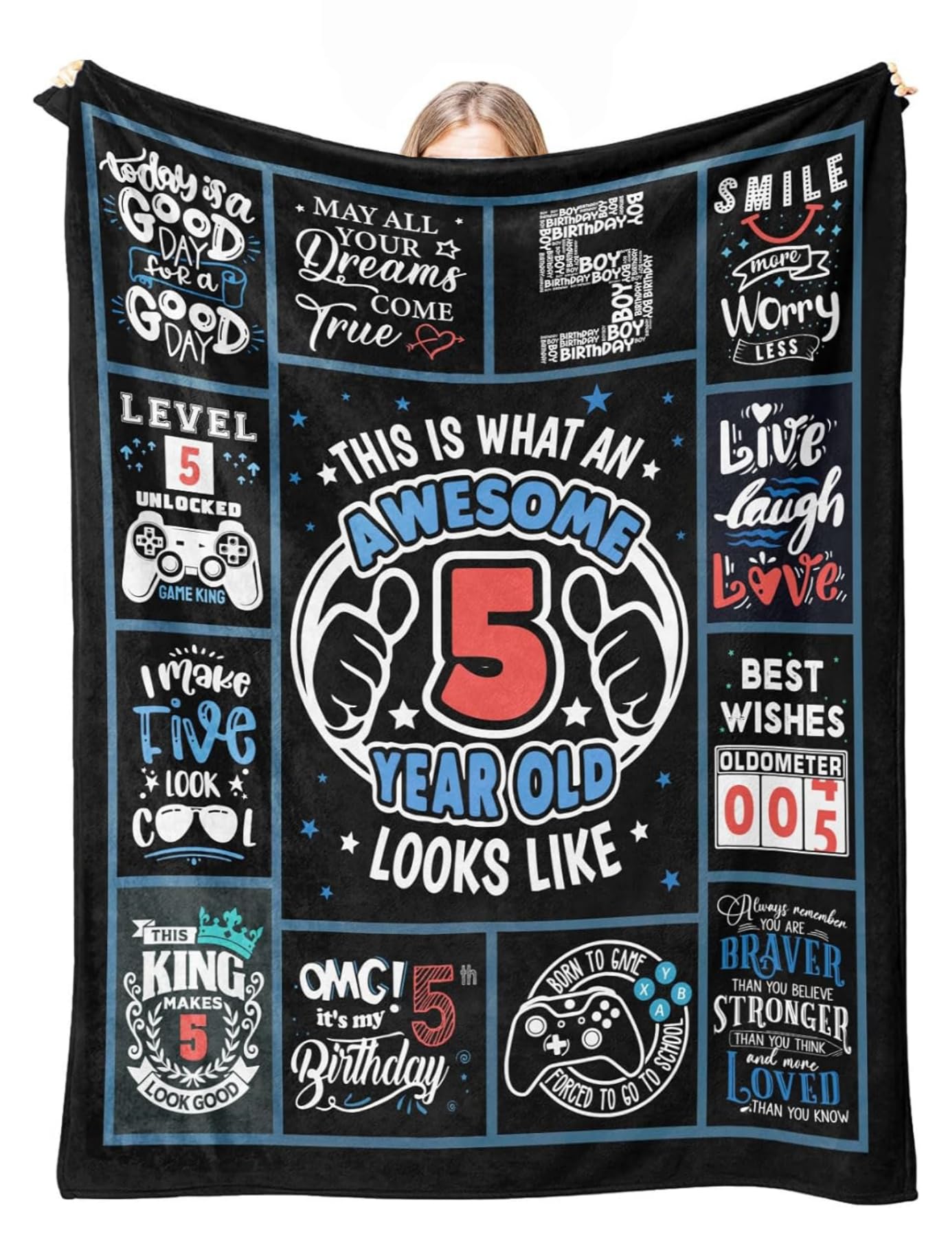 Cadeau anniversaire 5 ans garçon couverture anniversaire fils neveu