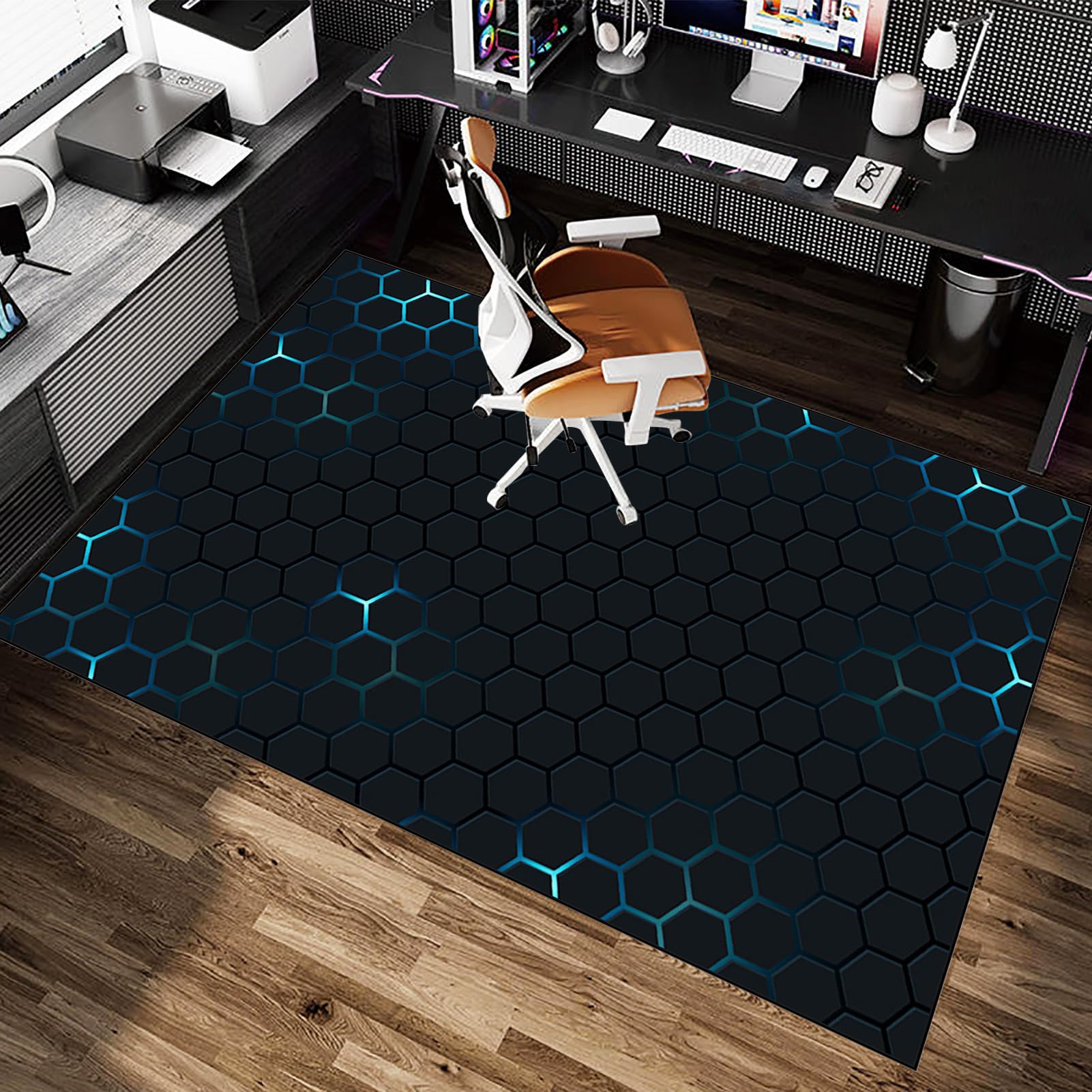 Tapete de Protección de Madera/baldosas Alfombrilla para Silla de Oficina Alfombra Silla Gaming Oficina Escritorio Gamer Alfombrilla Protector Suelo Silla Ruedas 80 x 160 cm