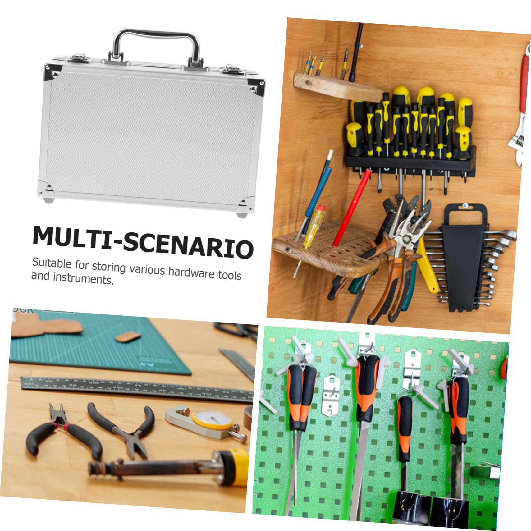 Valigetta Portatile in Lega di Alluminio Custodia Resistente e Leggera per Organizzazione Utensili e Accessori Piccoli per Lavoro e Trasporto