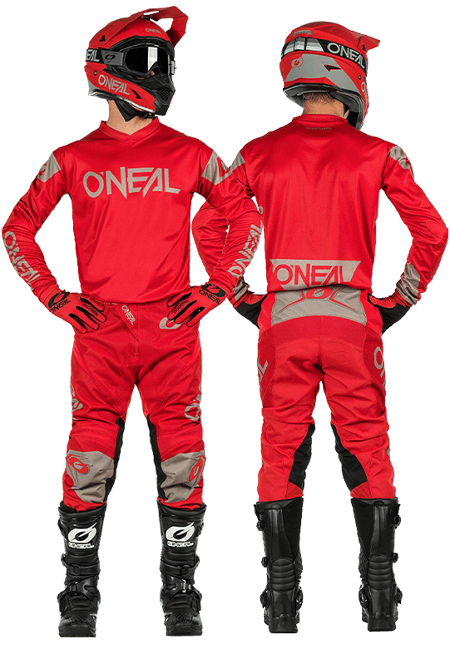 2019 Dorośli MX Motocykl ATV Quad Dirt Bike Enduro Motocross Ubrania Ochronne Ubrania terenowe (Czerwony) - Czerwony: Top (L) - Spodnie: 81 cm