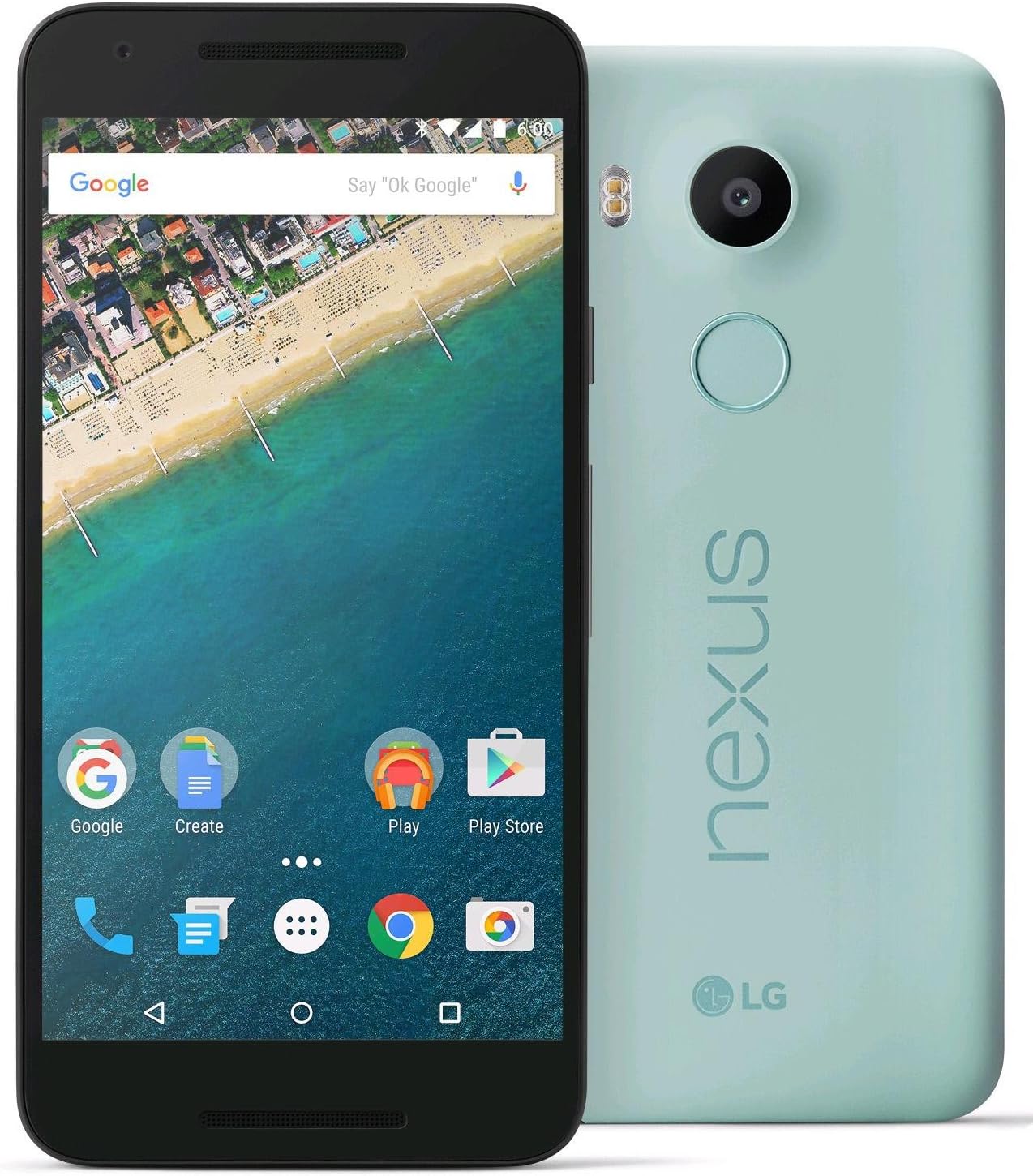 LG Nexus 5X Unlocked Smart Phone, 5.2" Ice Blue, 16GB Storage, US Warranty