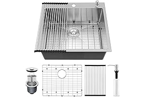 Supreme 25" x 22" Drop-In Stainless Steel Sink