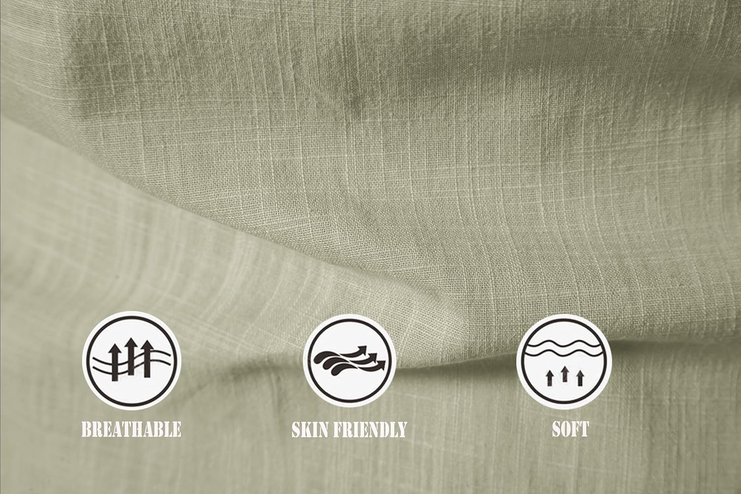 Cotton Linen Shirts for Men Lightweight Casual Long Sleeve Henley Beach Hawaiian Tops - Image 6