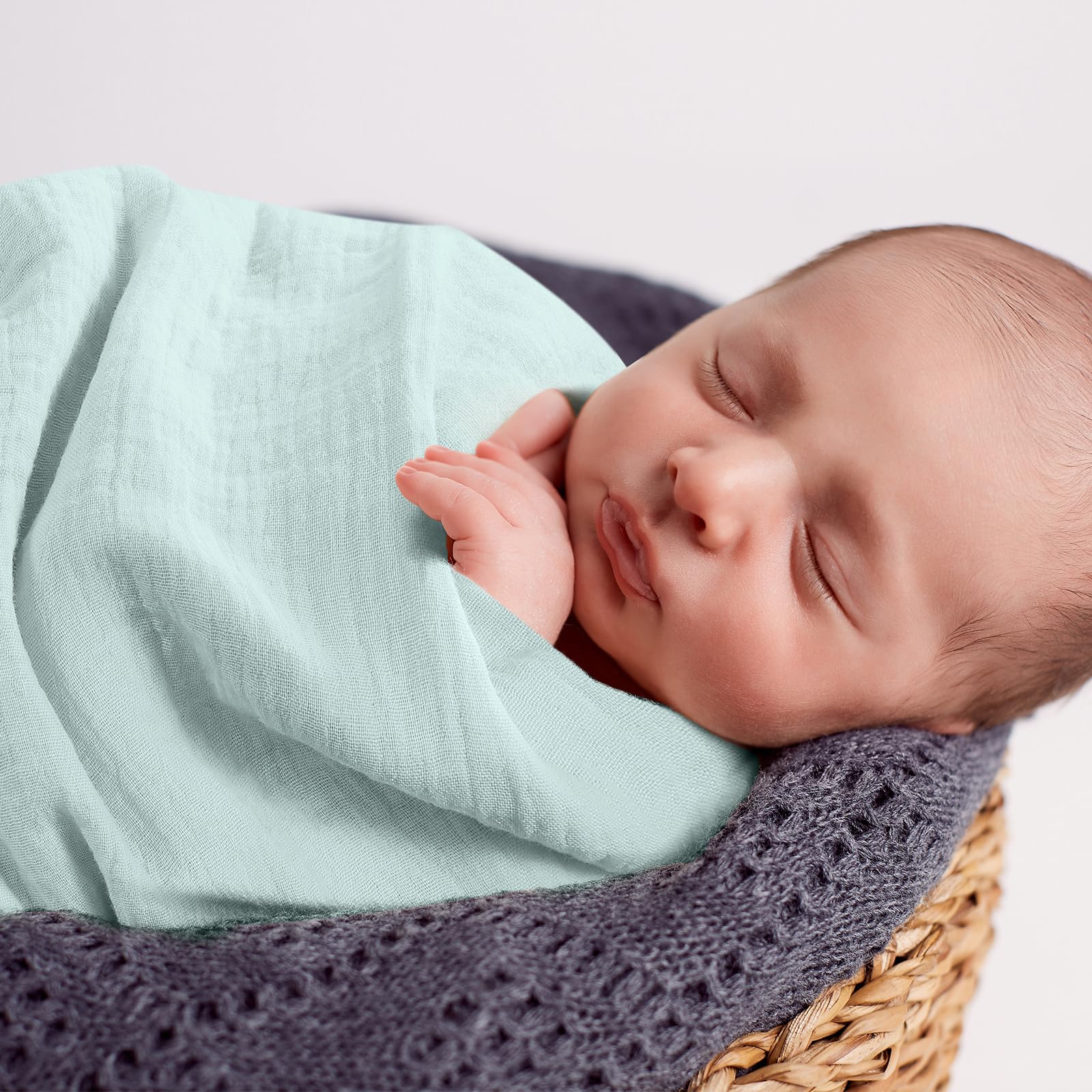 Peepeemax Baby Swaddle Blanket, Large Muslin Cloths for Baby 100x100cm - Image 2