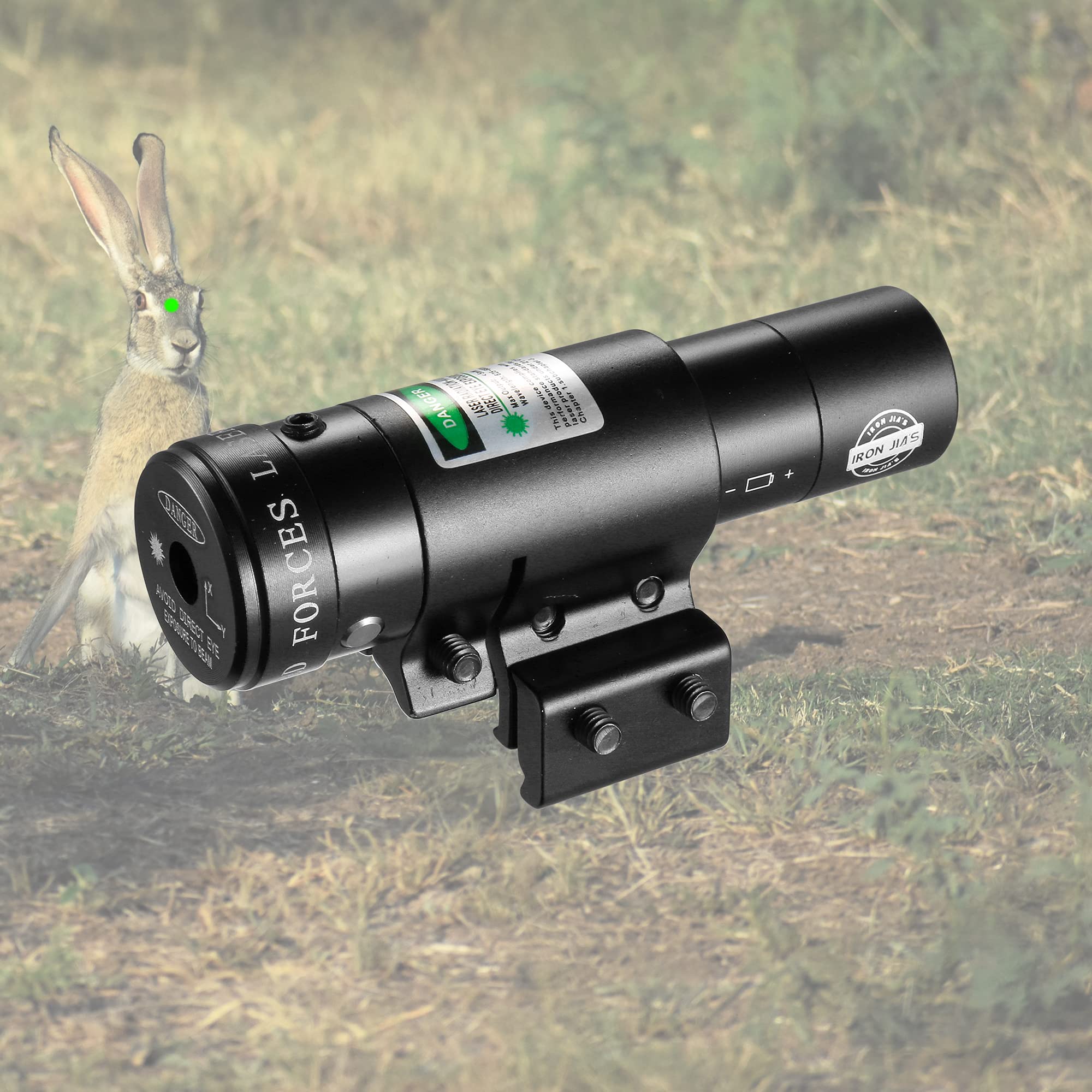 IRON JIA'S Viseur Airsoft Compact Vue Pointeur Laser Vert Airsoft Réglable w/Montage pour 20mm Picatinny & 11mm Rails Airsoft Chasse