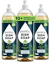 Vista 15 de Puracy Repuesto de jabón natural para platos, jabón detergente líquido para lavar platos a base de plantas suavizante de la piel, fórmula
