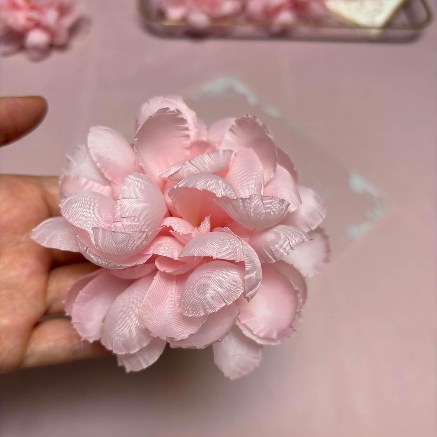 Floating Flowers for Floating Candle Centerpieces, 12pcs Faux Flower Head for Wedding Centerpieces (Pink) - Image 9
