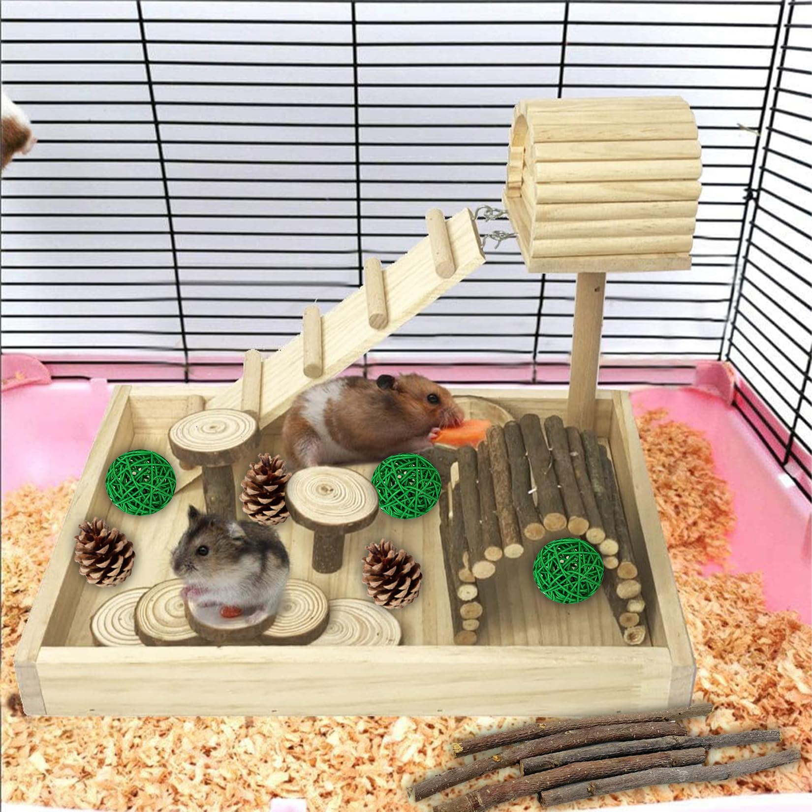 Snapklik.com : Hamiledyi Wooden Hamster Platform Toy Hamster Activity ... - Hamster Activity Toys