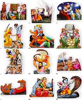 Brij-Sugandha-Krishna-Leela-Set-of-12-pc-MDF-Wooden-Set