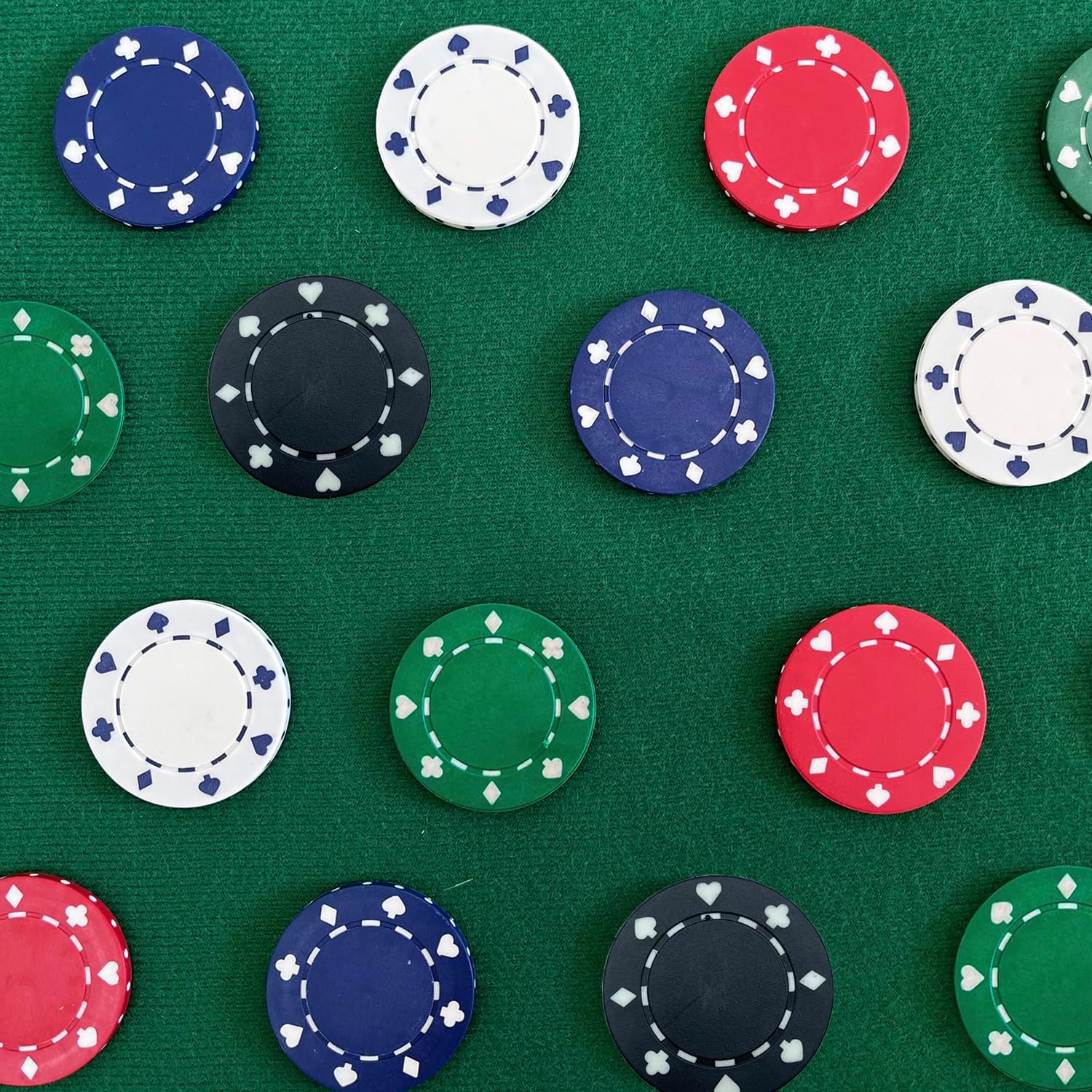 SEETOOOGAMES Casino Poker Chips - 11.5g Suited Design - 4 Colors