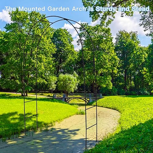 Miniatura 8 de Pérgola de metal de 7.9 pies de alto x 4.6 pies de ancho, se monta libremente 3 tamaños, para varias plantas trepadoras, bodas, jardín, arco,