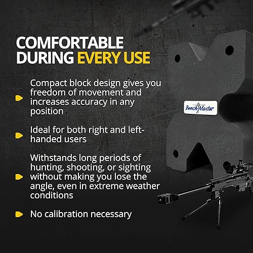 Miniatura 2 de BenchMaster X-Block Shooting Rest Combo, Compact Size (8x 6x 4), XL Size (11" x 8" x 4"), Precision-Enhancing Rifle Rest, Recoil Reduction,