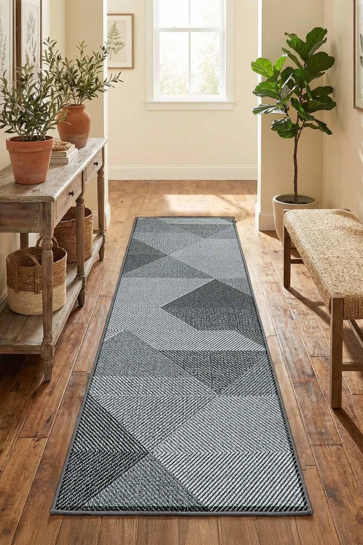 Monnhein Mor Yolluk 1405 - Yıkanabilir, Kaymaz Taban, Dijital Baskılı, Leke Tutmaz, İnce Hav, Modern Koridor, Mutfak, Antre ve Salon için Dekoratif Yolluk