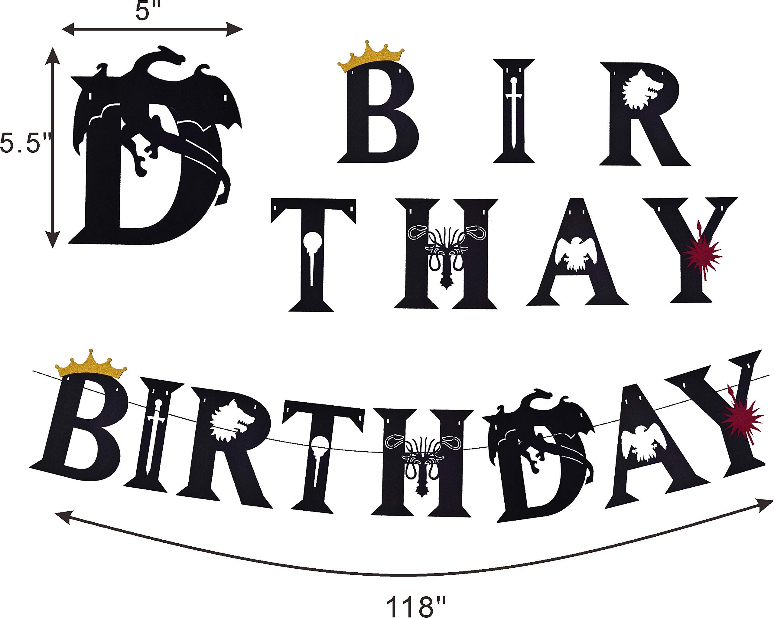 Buy Game of Thrones Birthday Banner, GOT Birthday Party Supplies