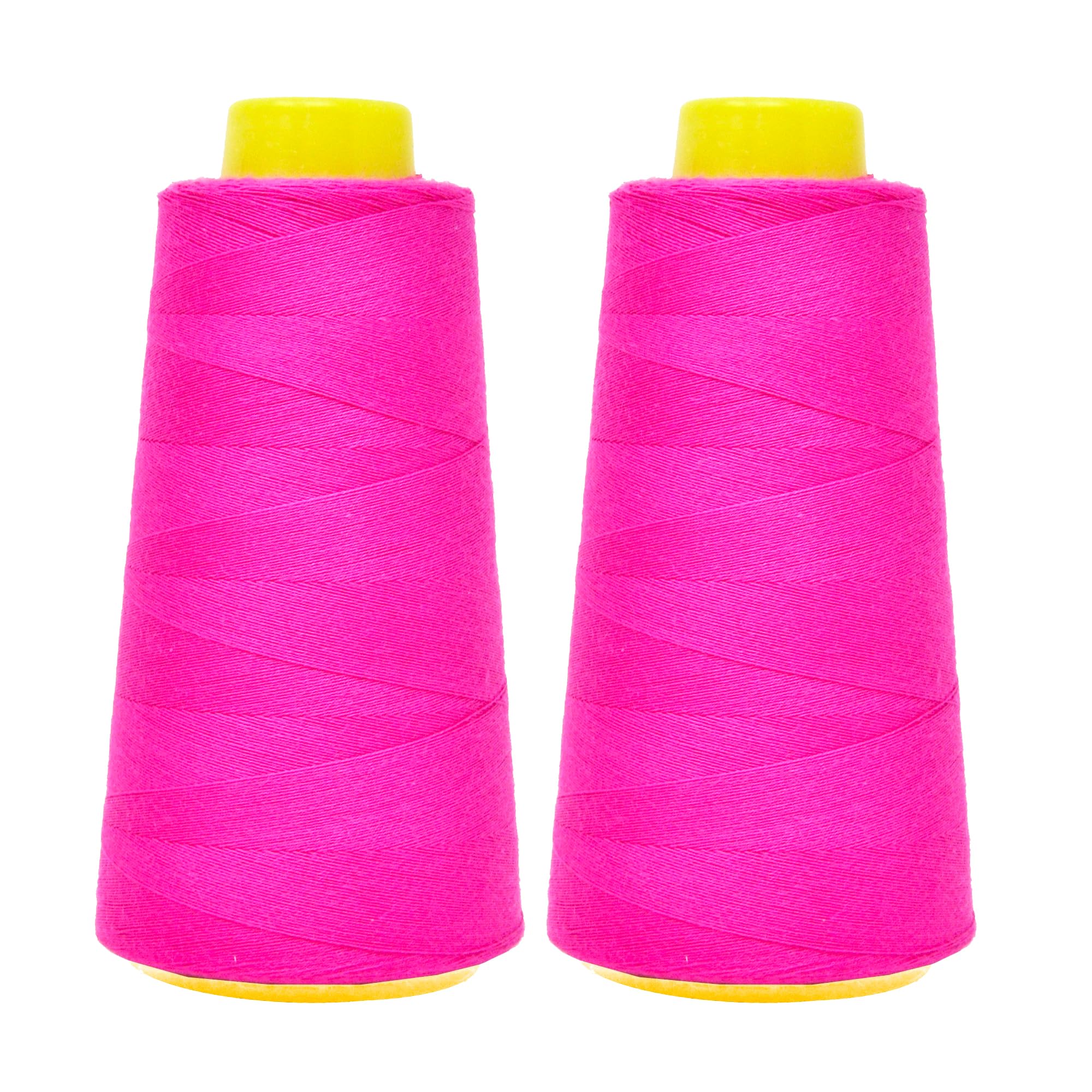 Mandala Crafts Hot Pink Mercerized Cotton Thread Cones for Sewing Quilting