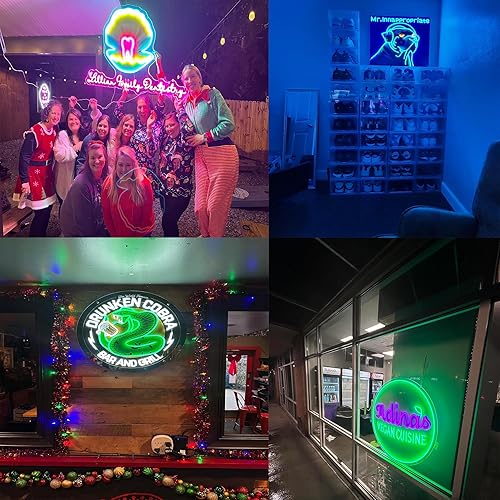 Miniatura 2 de Letrero de neón con logotipo personalizado, logotipo LED personalizado de negocios con impresión UV, logotipo de neón personalizado para negocios,