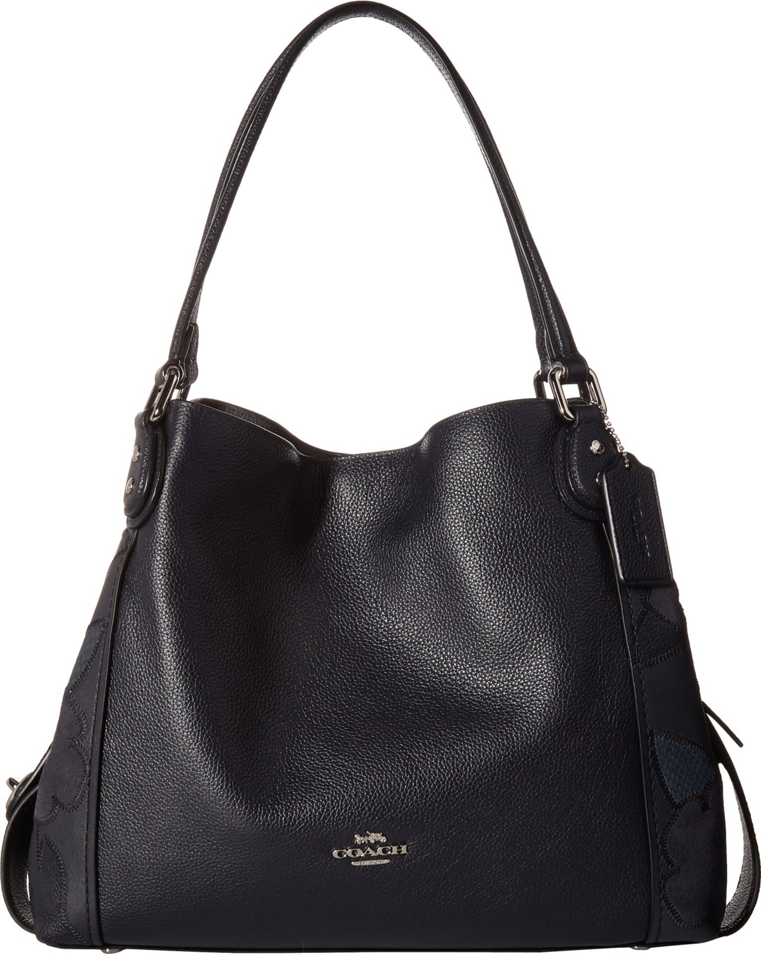 Coach Patchwork Tea Rose Edie 31 Shoulder Bag Sv/Navy One Size