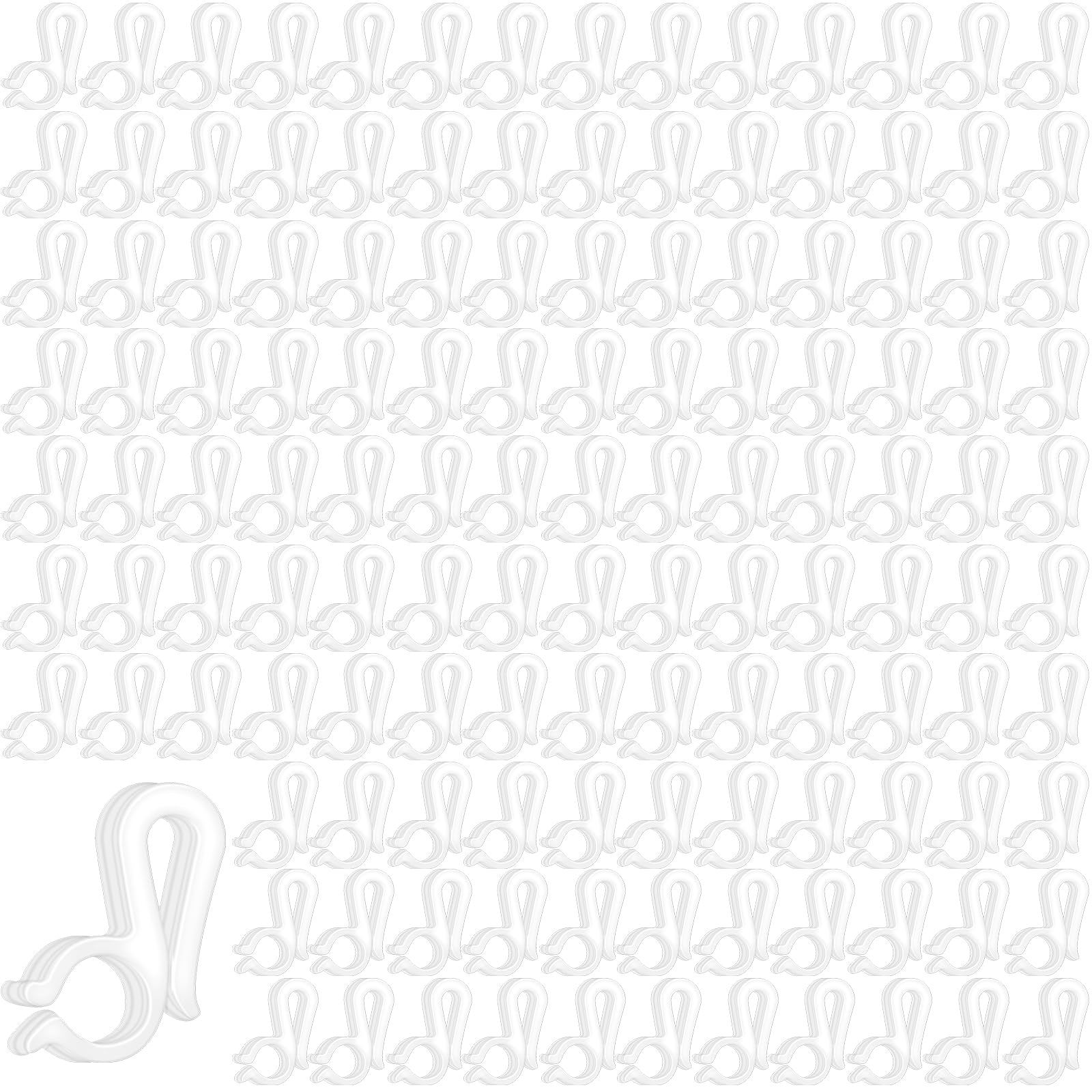120-Pc Christmas Light Clips – Universal Gutter & Shingle Clips For C7/C9/Mini Lights, Clear Plastic, Easy Install