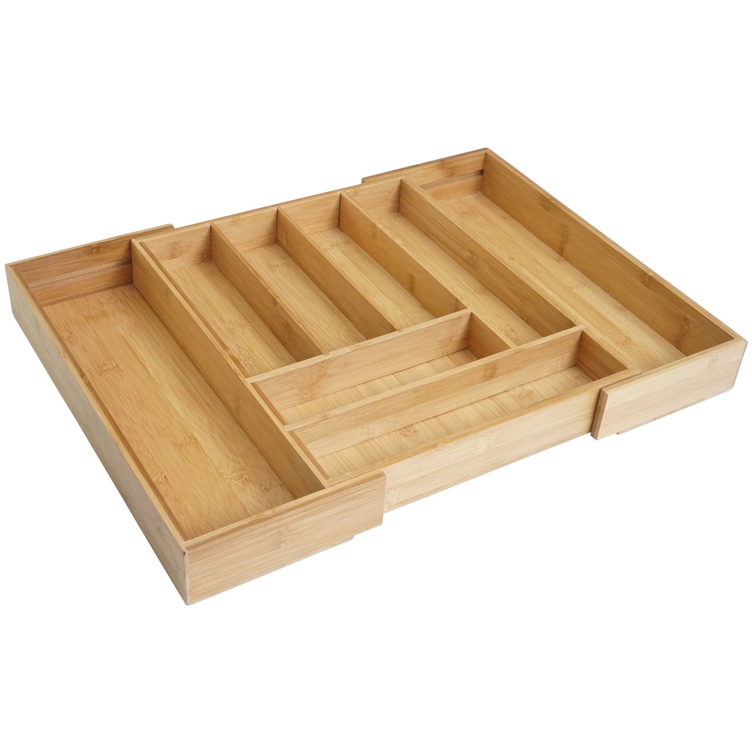 Mendler Bandeja para cubiertos HWC-B20AM (bambú, 35-58 x 45 cm)