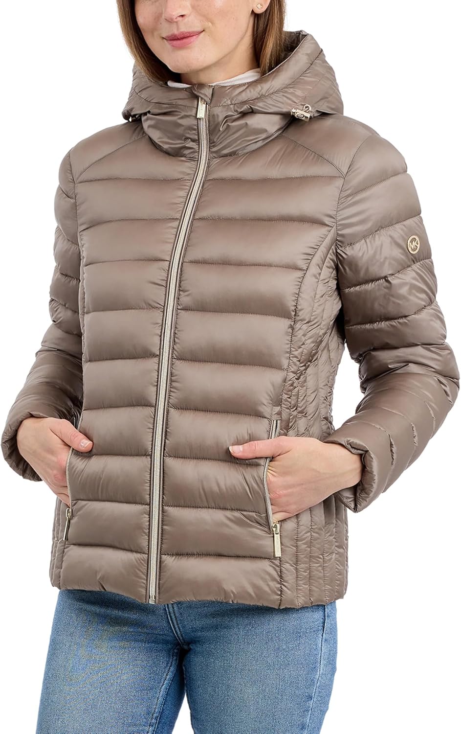 Michael Kors womens Packable Puffer Jacket, Lightweight Down Alternative - Image 5