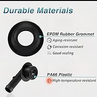 Vista 2 de FUSCH PCV CCV - Juego de codos y arandelas de válvula de ventilación compatible con Jeep Grand Cherokee 4.0L 2000 2001 2002 2003 2004, Reemplaza #