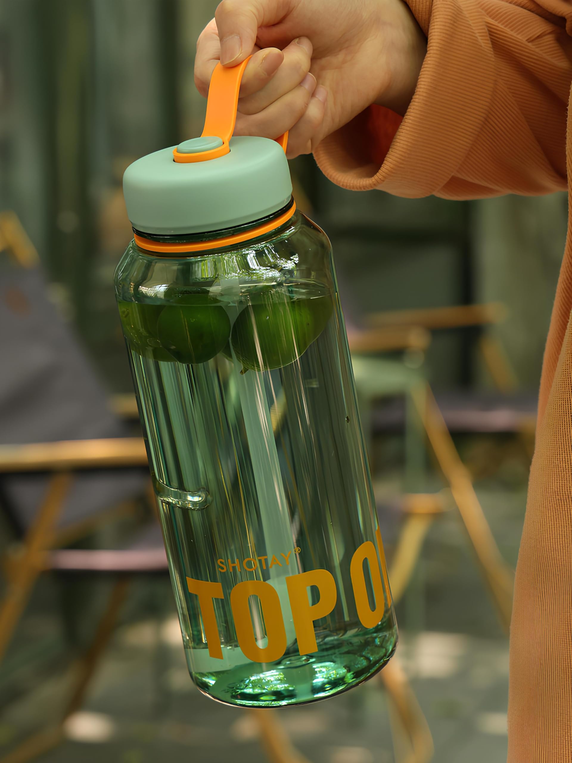 THE VENTI SHOTAY COOL Unbreakable Water Bottle with Sipper BPA Free Tritian, Leak-Proof Water Bottle Ideal for Office, Sports, School, Gym (1Ltr-Green)