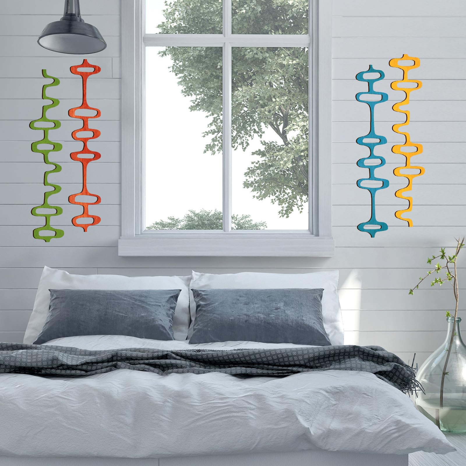31.5" Large 3D Abstract & Geometric Metal Wall Decor Art For Living Room Bedroom 46416 - View #5