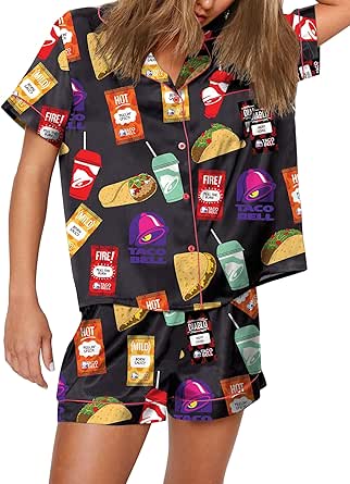 Womens Button Down Pajama Sets Soft Button Down Loungewear 2 Piece