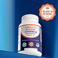 Vista 6 de Vitamatic Vitamina D3 50,000 UI (como colecalciferol), dosis semanal, 1250 mcg, 120 cápsulas vegetales, fórmula progresiva que ayuda a