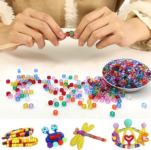 Miniatura 23 de Cuentas de pony negras para pulseras de amistad, fiesta de vacaciones, plástico, 1000 piezas, cuentas de Halloween para hacer joyas, pulseras DIY