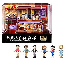 Polly Pocket – Cofanetto Friends, playset tazza da caffè Central Perk, con i 6 personaggi principali, 9 accessori e 3 luoghi della serie Friends inclusi, giocattolo per bambini, 4+ anni, HKV74