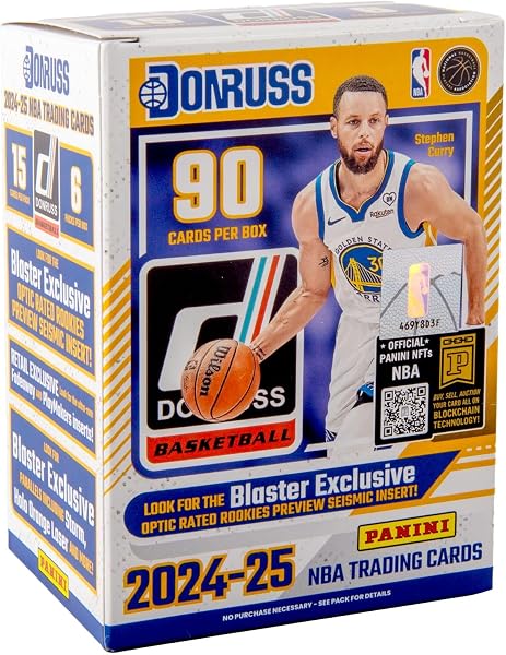 2024–25 Panini Donruss Basketball Blaster Box – Official NBA Trading Cards – Includes Rated Rookies, Inserts & Par