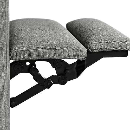 Miniatura 17 de Topeakmart Sofá reclinable de tela moderna de mediados de siglo para sala de estar, cojín acolchado para cine en casa, color beige Beige,Azul,Gris