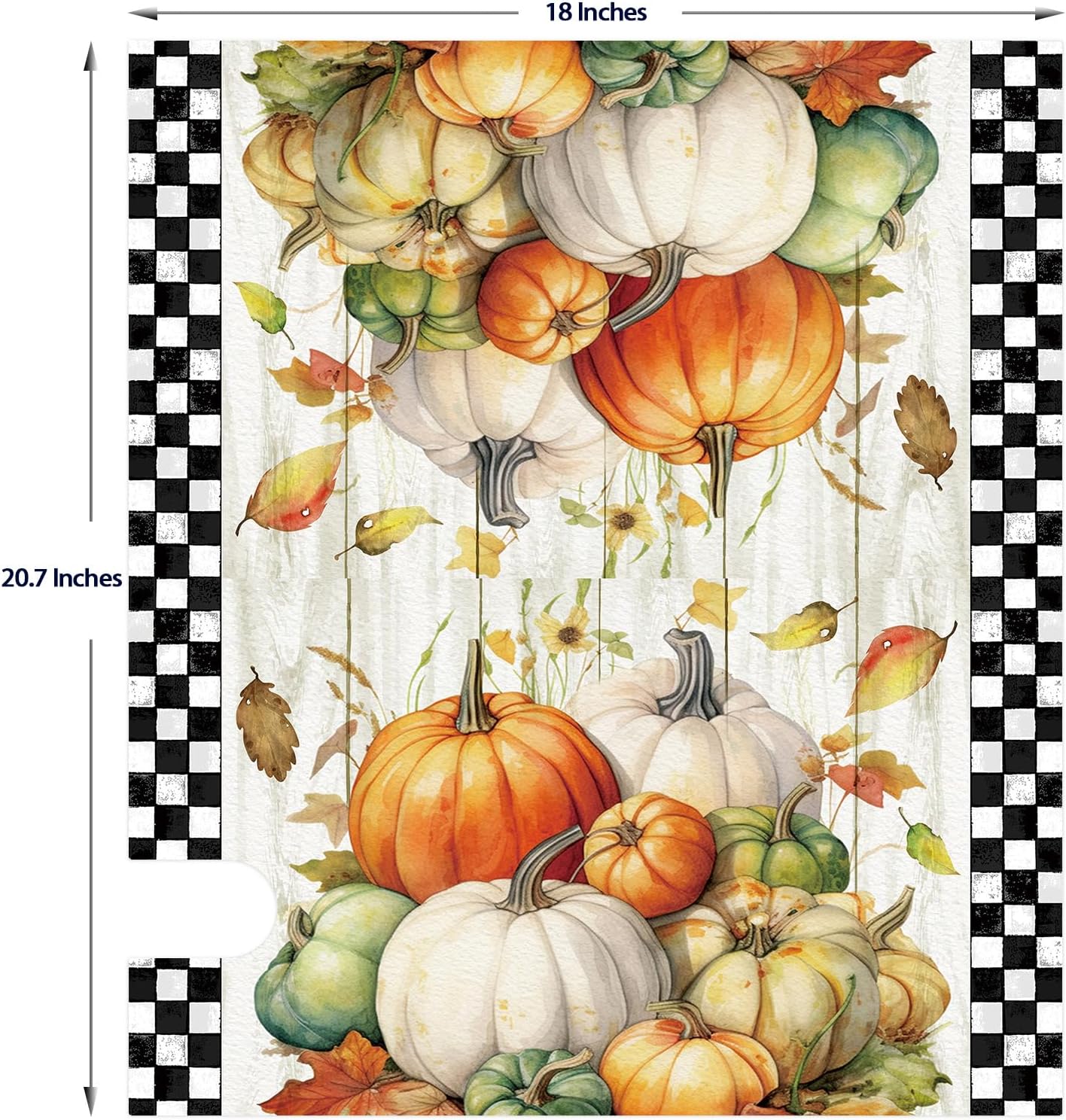 Texupday Fall Harvest Pumpkin Wood Board Decoration Mailbox Cover with Magnetic Strip Autumn Thanksgiving Mailbox Wraps Post Letter Box Cover Standard Size 21" X 18" Garden Farm Outdoor Yard Decor