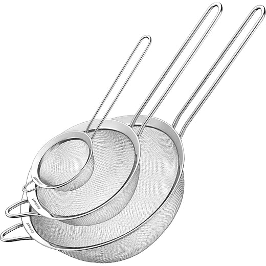 Cuisinart Mesh Strainers, Stainless Steel, Dishwasher Safe, 3-Count